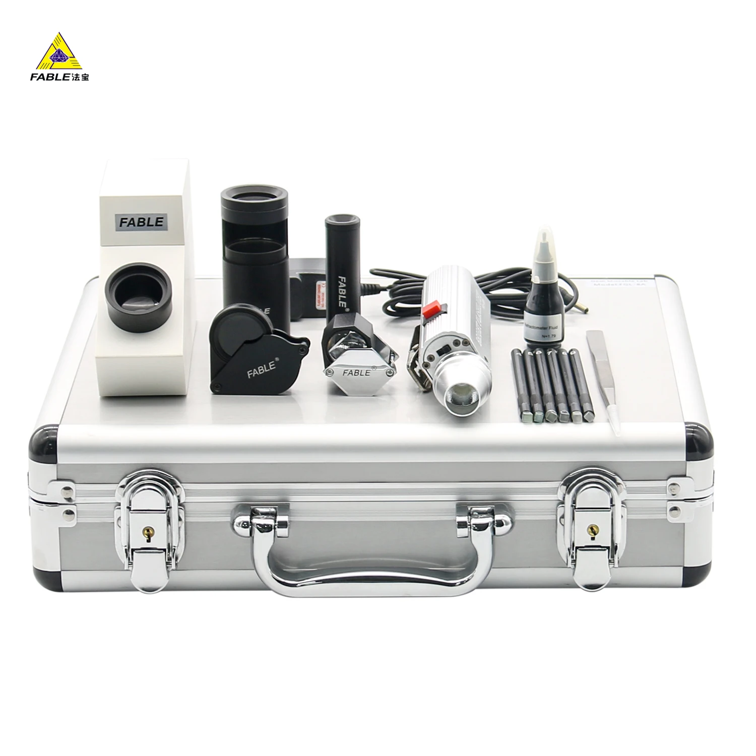 

Gem Travel Lab Gemological Laboratory Jewelry Testing Tool with 8 Kinds Identify Tools