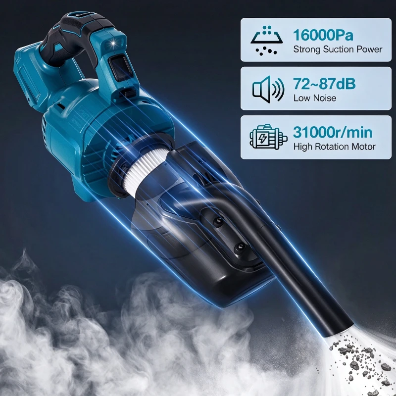 Brushless Handheld Cordless Vacuum Cleaner Portable High Power Home Car Dual Use Electric Cleaning Tool for18V Battery