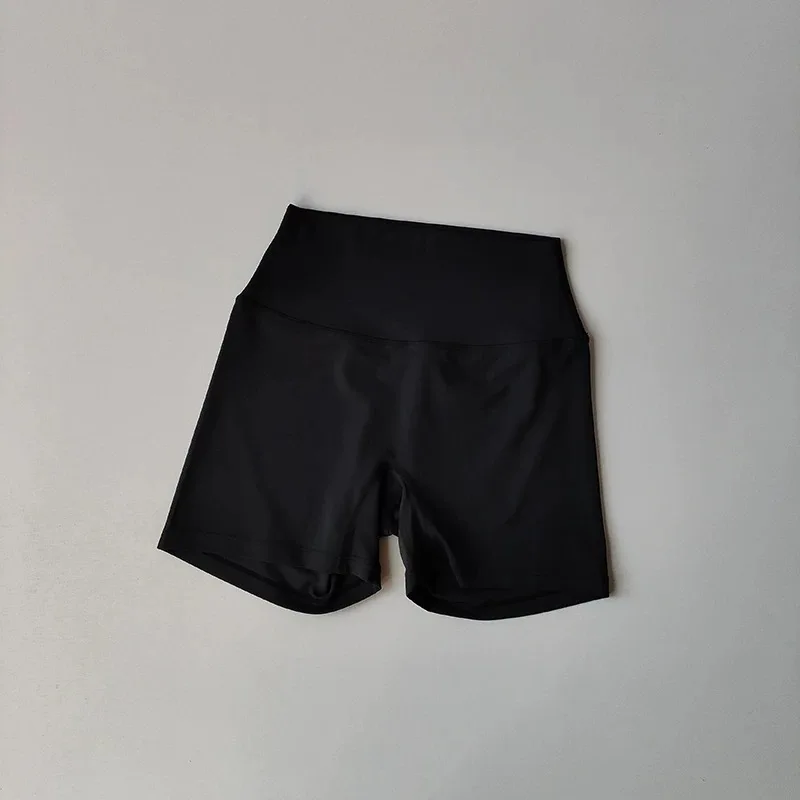 Damen High-Waist 3/4 Yoga-Shorts, hautfreundlich, atmungsaktiv, einfarbig, Kompressions-Shorts für Sport, Laufen, Workout – Detail 13