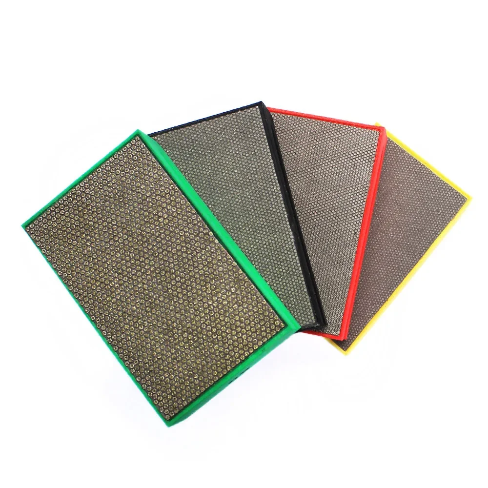 Electroplated Diamond Hand Polishing Pads Glass Grinding Pad Stone Marble Ceramic Bottle Abrasive Sanding Disc Hand DIY Tool