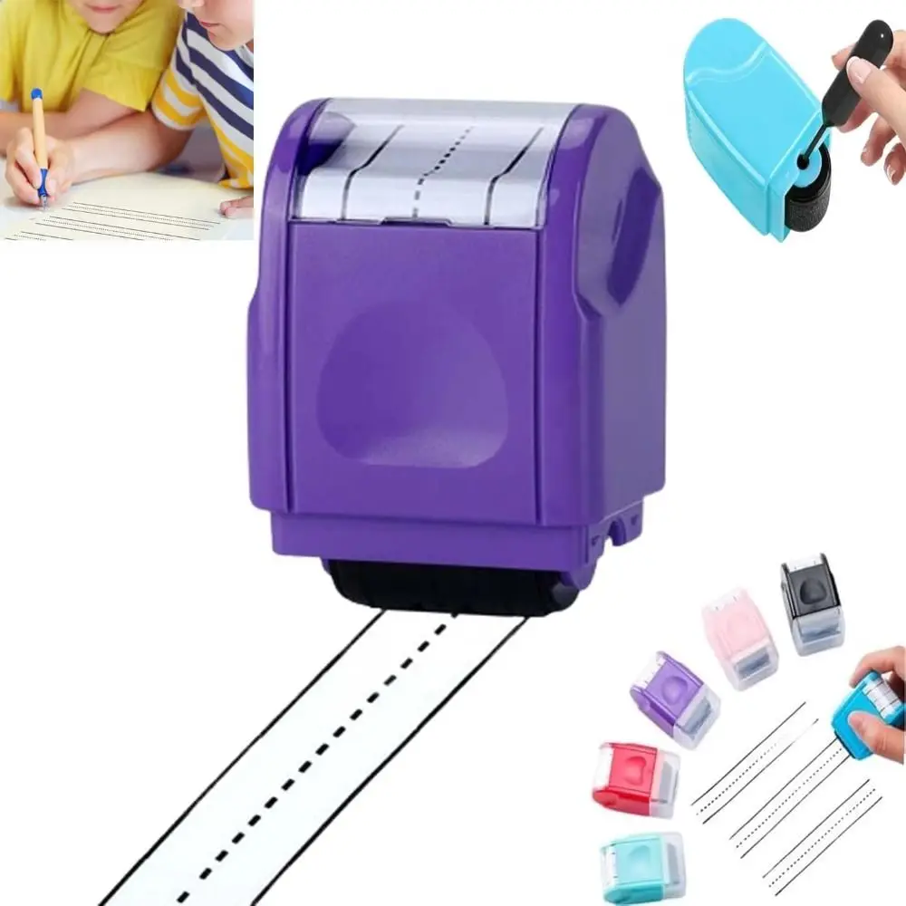 Rouleau de tampon de pratique pour lignes d'écriture chronomées, pour enfants, ligne d'enseignant, rouleau de tampon de route pour l'exercice d'écriture