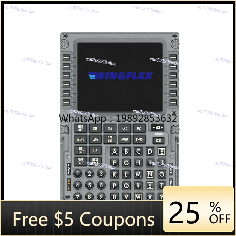 H1 WINGFLEX Boeing 737 CDU Simulated Flight Peripherals B737 Route Control P3D zibo X-Plane