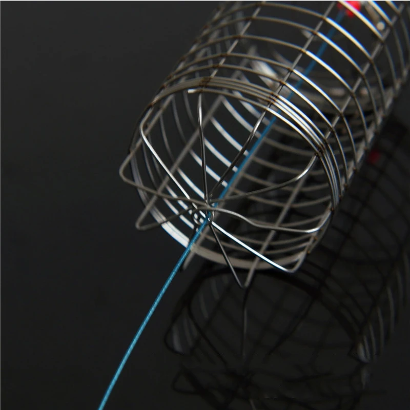 10 قطعة الصيد المغذية الفولاذ المقاوم للصدأ الطعم قاذف سلة المغذية حامل الصيد إغراء قفص الصيد اكسسوارات صيد السمك #5