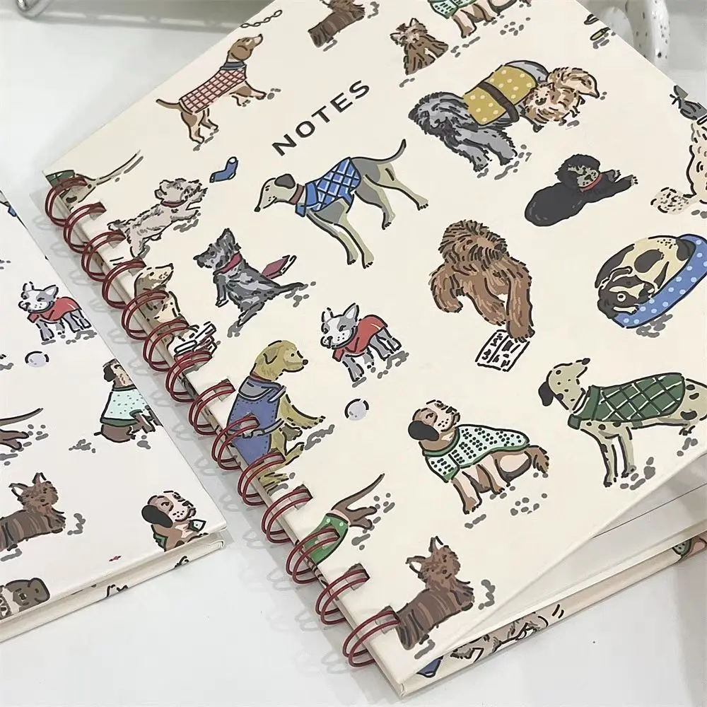 Puppy Coil Book, Horizontal Line Book, Niche Non-collision Daily Notebook
