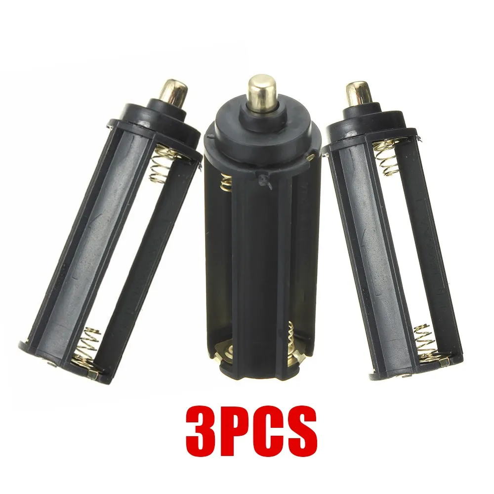 Box Battery Holders Bracket Rack Torch Flashlight Plastic + Metal 3Pcs 65 * 21mm Accessories Portable Pratical