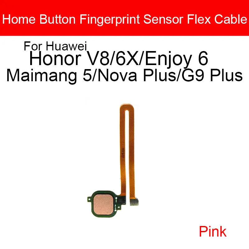 Fingerprint Sensor Key Home Button Flex Cable Touch ID For Huawei Honor V8 6X Nova Plus Enjoy 6 MaiMang 5 G9 Plus Repair Parts