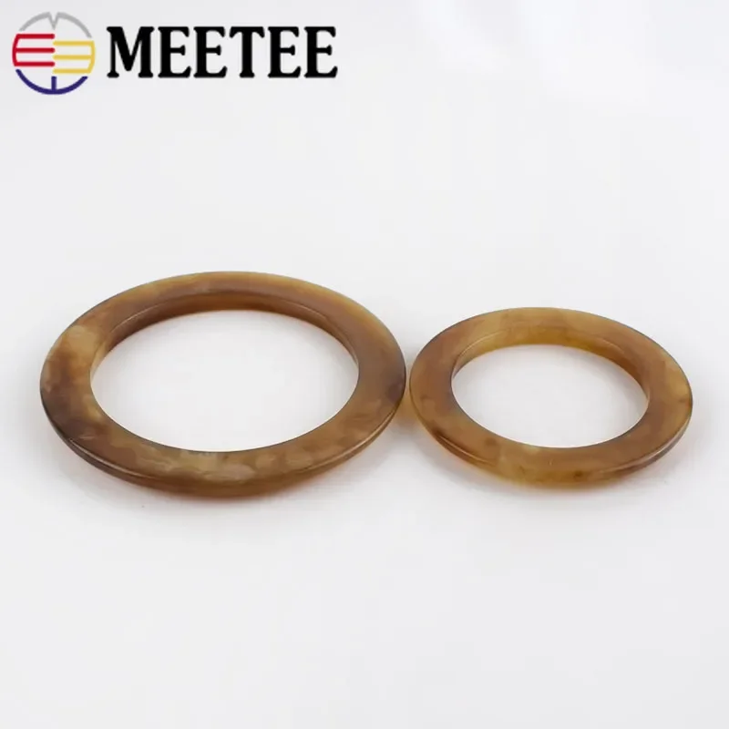 25pcs Lightcoffee O Ring Resin Buckles Scarf Swimsuit Belt Decorative Buckle Button Ribbon Slider DIY Sewing Accessories