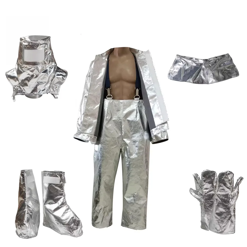 Firefighting Aluminum foil Overall Clothing Aramid retardant insulation Heat resistance fire suits