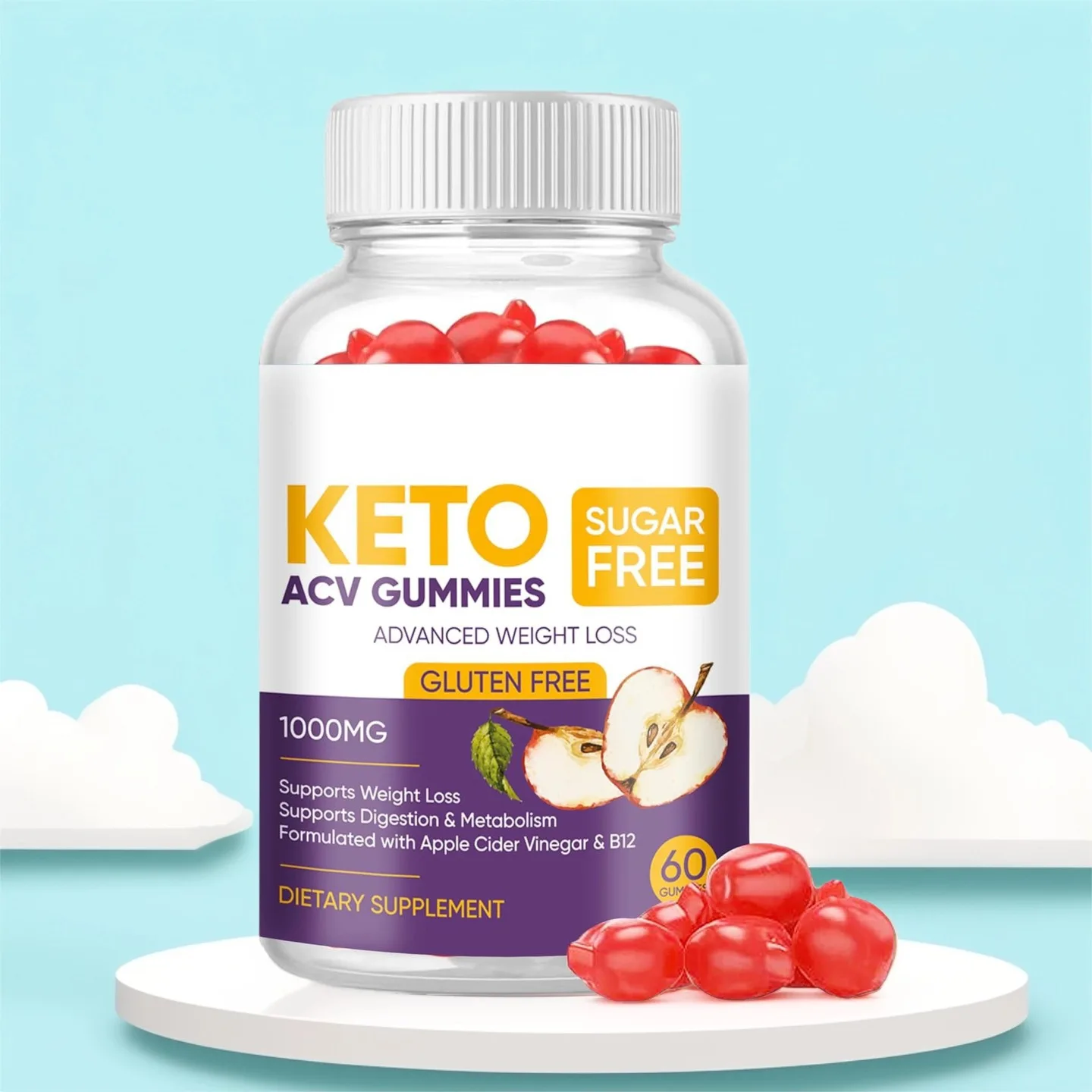 

Apple cider vinegar ketogenic gummies promote fat metabolism improve digestion absorption promote health supplement electrolytes