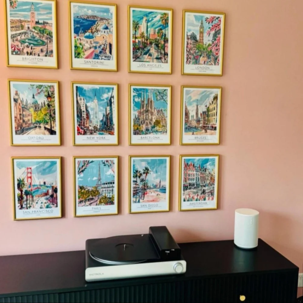 Retro Global Travel, City Scenery, Landmarks Around The World, Travel Enthusiasts, Living Rooms, Entrance Posters