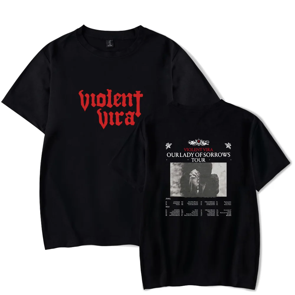 Violent Vira Merch tshirt Our Lady Of Sorrows Tour Unisex Tops Tee Outdoor Tee Fashion y2k Tops