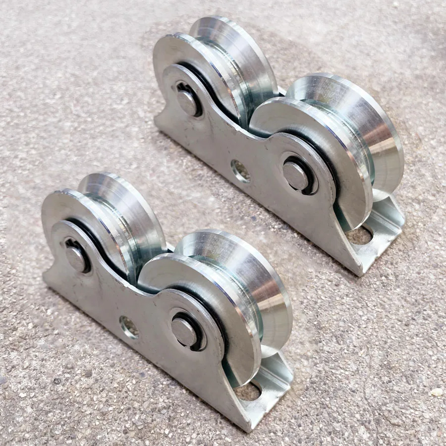50mm Sliding Door Courtyard Track Roller Gate V Pulley Window Wire Rope Double Wheel - view 2