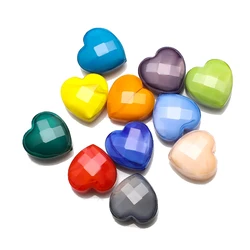 10Pcs/Lot Austrian Glass Love Heart Beads 16mm Faceted Crystal Charm Pendant Handcrafts Jewelry Accessories To Make Bracelets