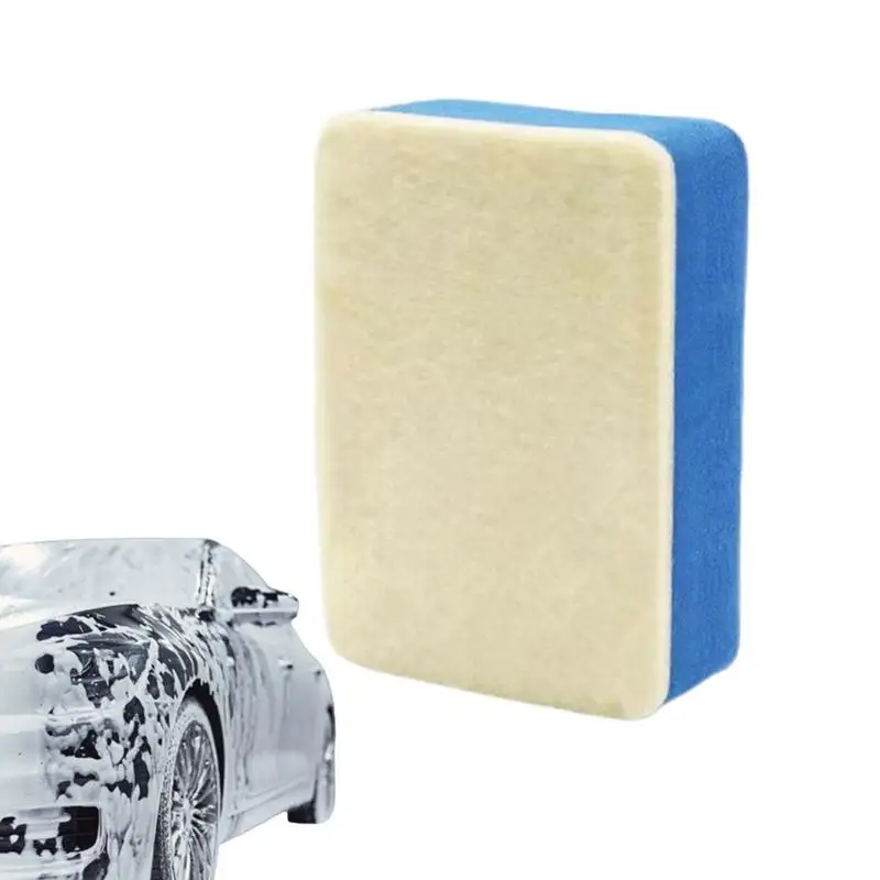 Car Polishing Wool Felt Polishing Pad Applicator Sponge for Window Brush Microfiber Wiper Car Cleaning Tools Detailing Brush