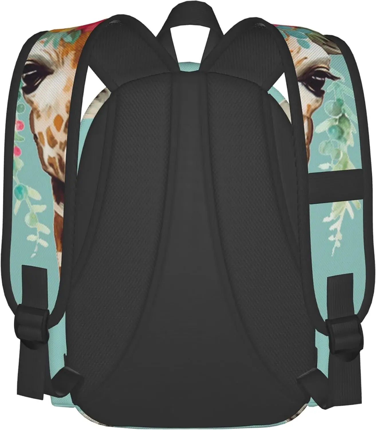 backpack Giraffe with Floral Headpiece Laptop Backpack Full Print School Bookbag Shoulder Bag for Travel Daypack