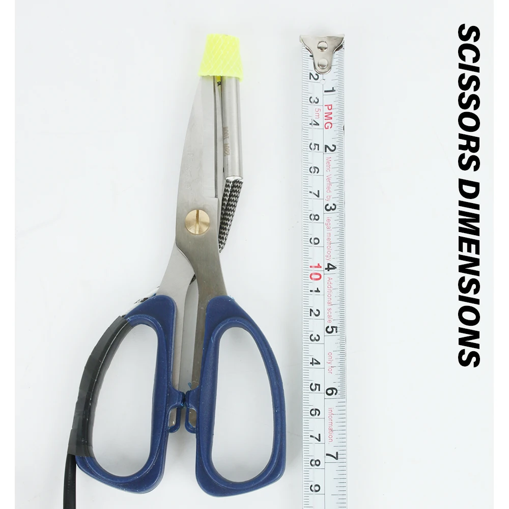 Stainless Steel Electrothermal Scissors 220V Heating Tailor Scissors Heated Cutting Scissors for Curtain Non-Woven Fabrics