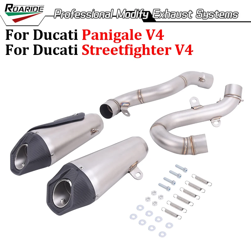 Slip On For Ducati Panigale V4 R S Corse Speciale Streetfighter V4 S SP Motorcycle Exhaust Modify DB killer Muffler Escape Pipe