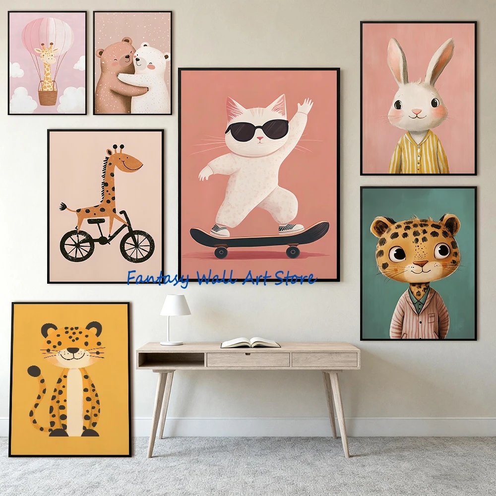 Baby Nursery Animal Prints - Plakat na płótnie do pokoju dziecięcego: