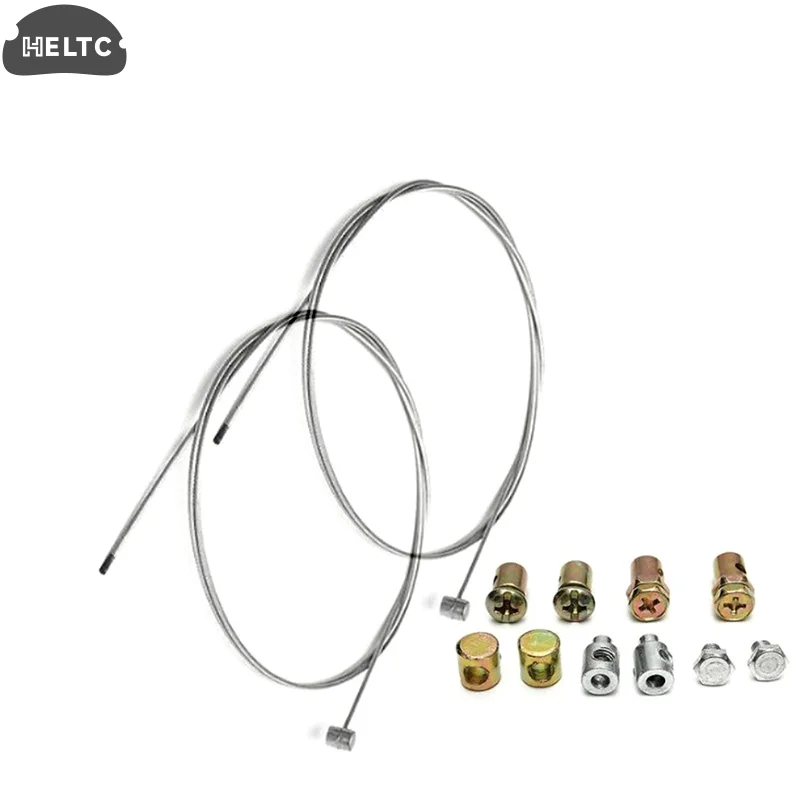 11Pcs/Set Universal Throttle Clutch Cable Repair Kit Solderless Nipple With Sleeve Nut + Cable Lawnmower Rotovator Parts