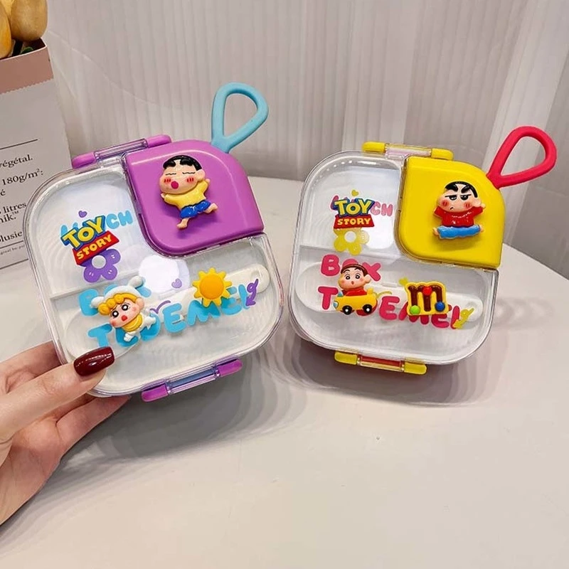 Crayon Shin-Chan Anime periferiche per bambini in acciaio inox Lunch Box microonde portatile e simpatico cartone animato Lunch Box regalo per