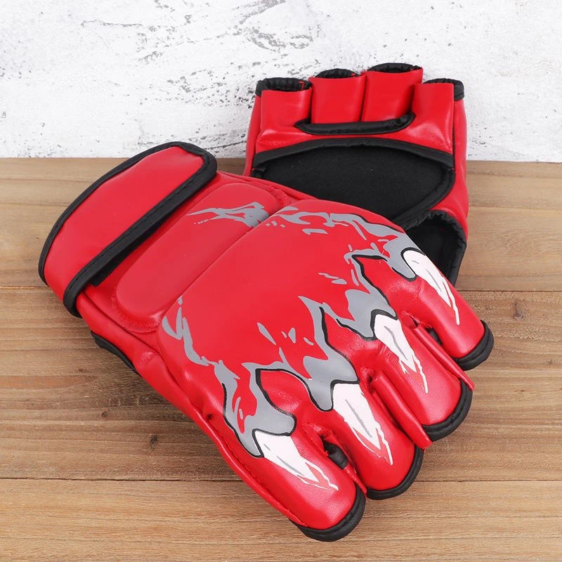 Guantoni da boxe MMA per uomo donna PU Karate Muay Thai Free Fight MMA Sanda Training gioventù adulti attrezzature per bambini