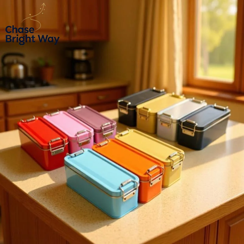 High Quality Metal Rectangular Iron Box With Lid Storage Box Cake Packaging Box