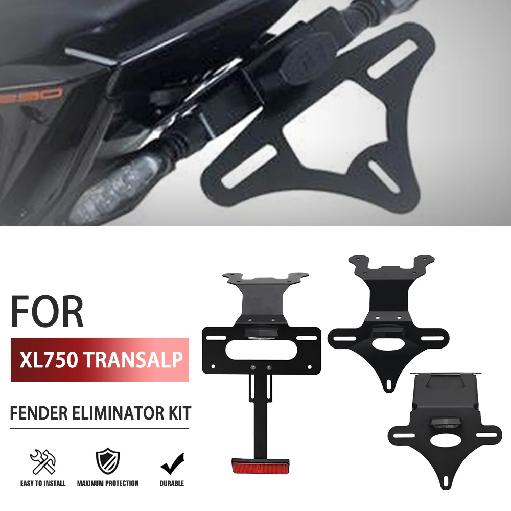 

For Honda XL750 Transalp 2022 2023 2024 2025 License Plate Holder Motorcycle Tail Tidy Fender Eliminator Bracket With LED Light