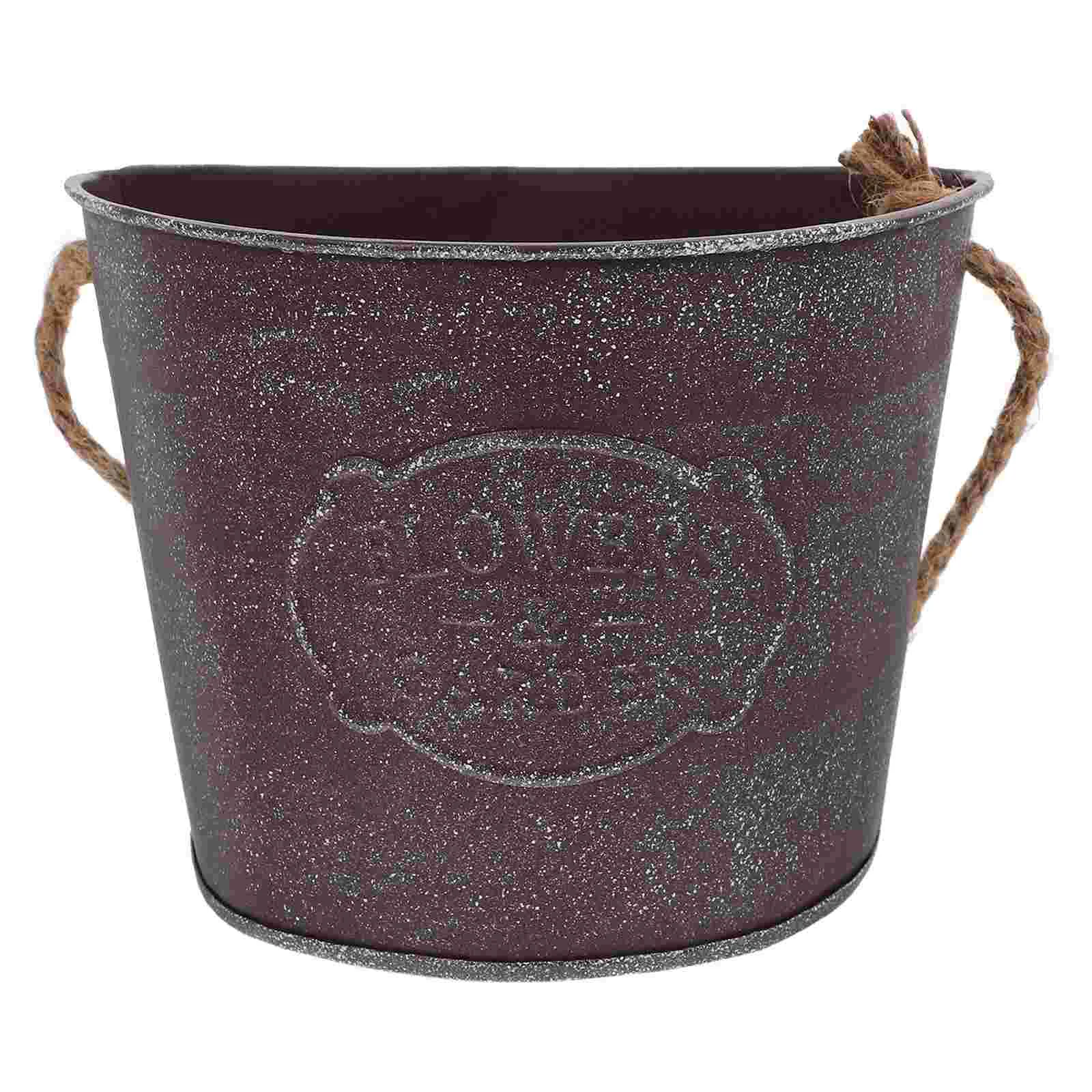 Flowerpot Space-saving Fence Planters for Outdoor Plants Indoor Decorative Iron Wall-mounted