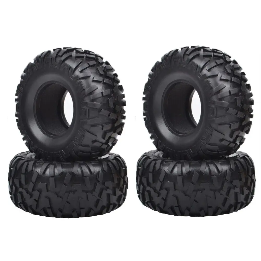 Rubber Front Rear Rubber Tires /Tyre Set for Tamiya Chassis BlackFoot Monster Beetle