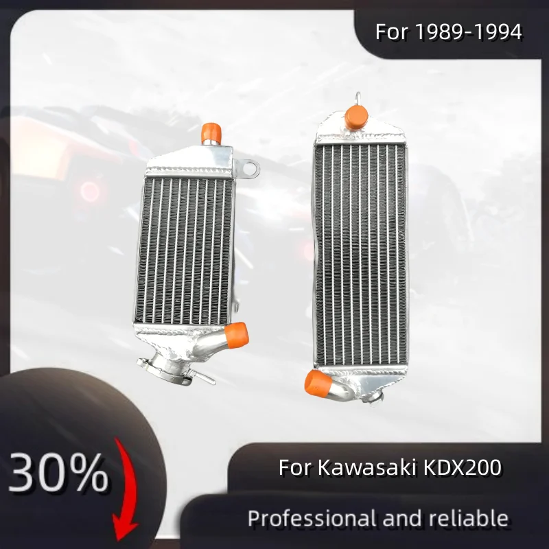 For 1989-1994 Kawasaki KDX200 KDX 200 Aluminum Radiator Cooler Cooling Coolant 1989 1990 1991 1992 1993 1994