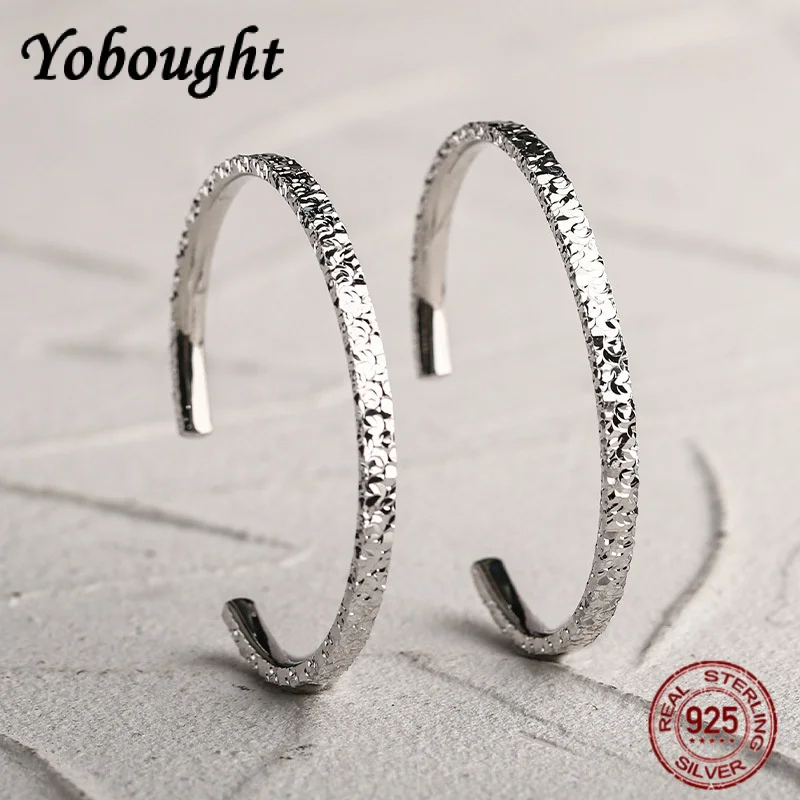 

S925 Pure Silver Minimalist Crushed Ice Bracelet For Women's Valentine's Day Gift