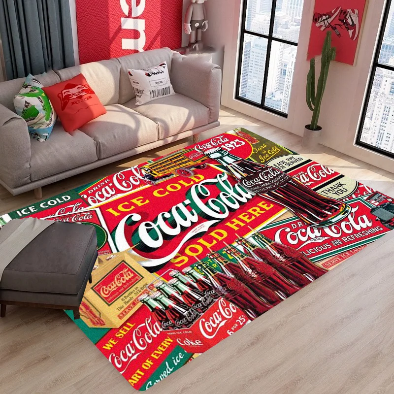 C-Coca Cola Logo Printed Rugs for Living Room Sofa Bedroom Bathroom Floor Mat room decor carpet