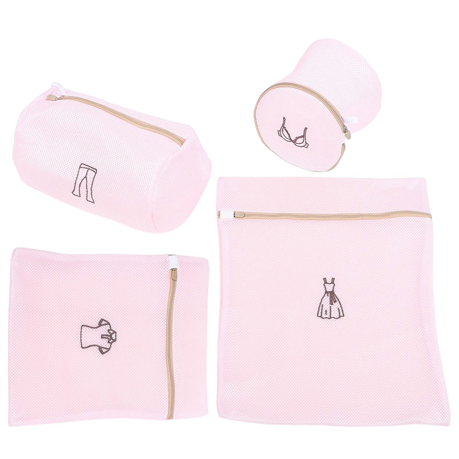 

4pcs Mesh Laundry Bags Set For Delicates Washing Machine Safe Breathable Pouches Underwear Socks Gloves Storage Organizer Wash