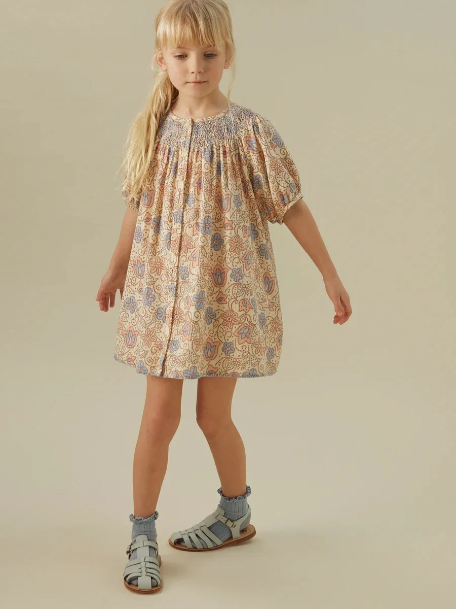 APO gaun gadis kostum putri gadis gaun liburan Apolina rok anak-anak bordir pakaian anak-anak bayi 2 sampai 6 8 10 tahun