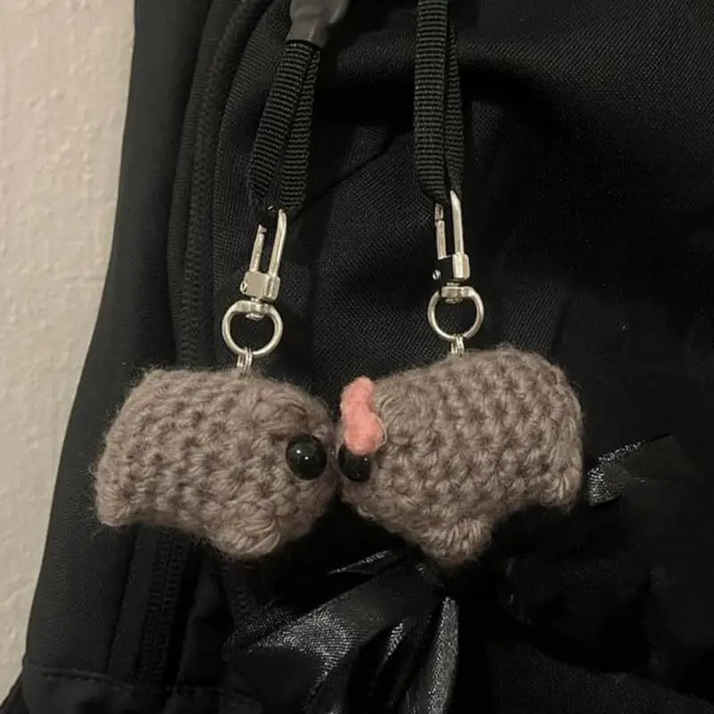 Knitted Hamster Keychain Hamster Ring Accessories Bag Funny Pendant Keyring J Knitted Keychain Pendants Hamster Shape Doll