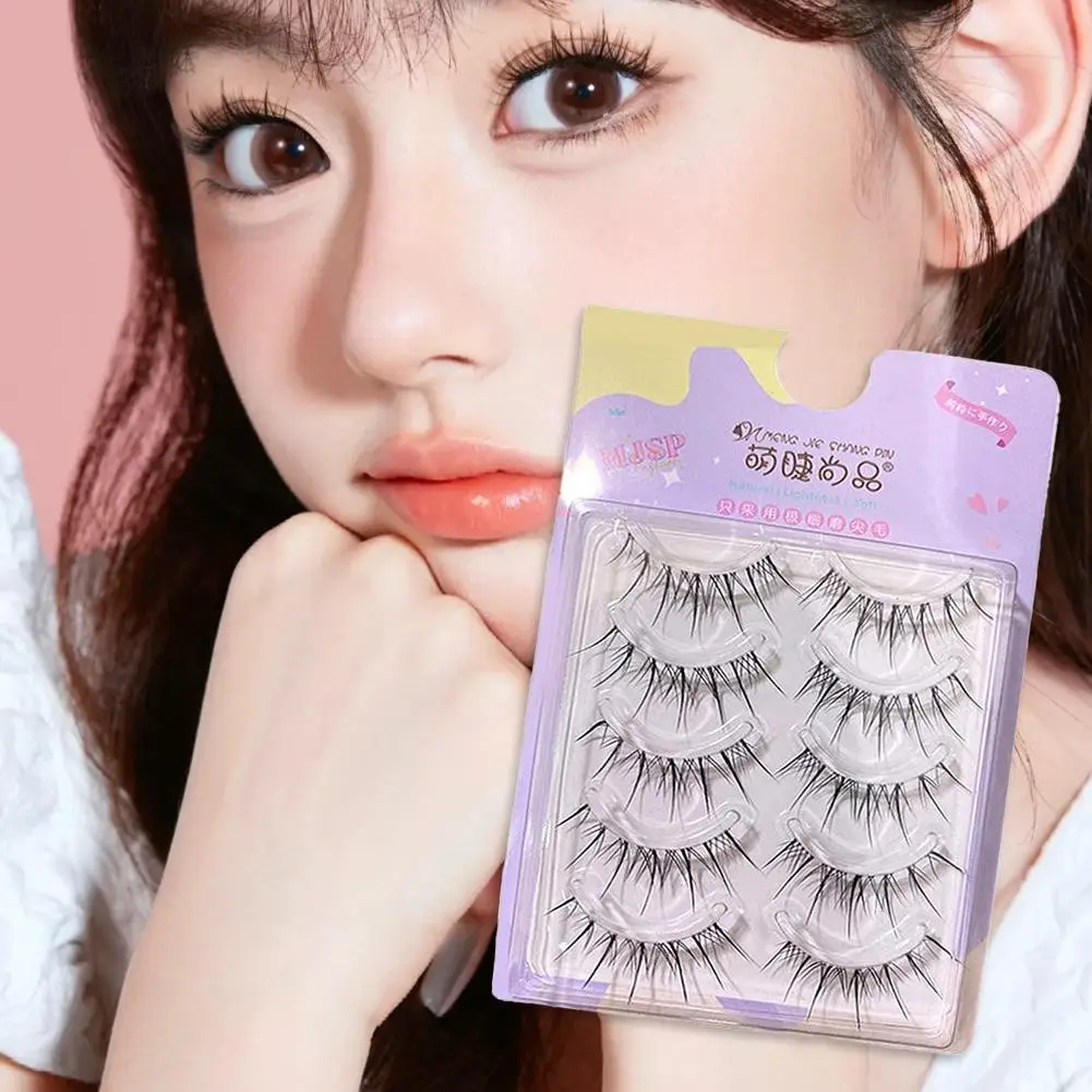 Sunflower Fairy False Eyelashes Natural Thin Stem Manga Korean Makeup False Eyelashes Style Extension Eyelash Tool Makeup L H1H1