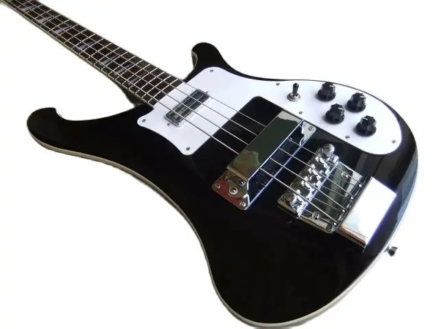 

New Arrive Rickenbacker 4003 4 String Electric Bass Guitar Double Jack In Black Burst Top Quality Free Shipping 111005