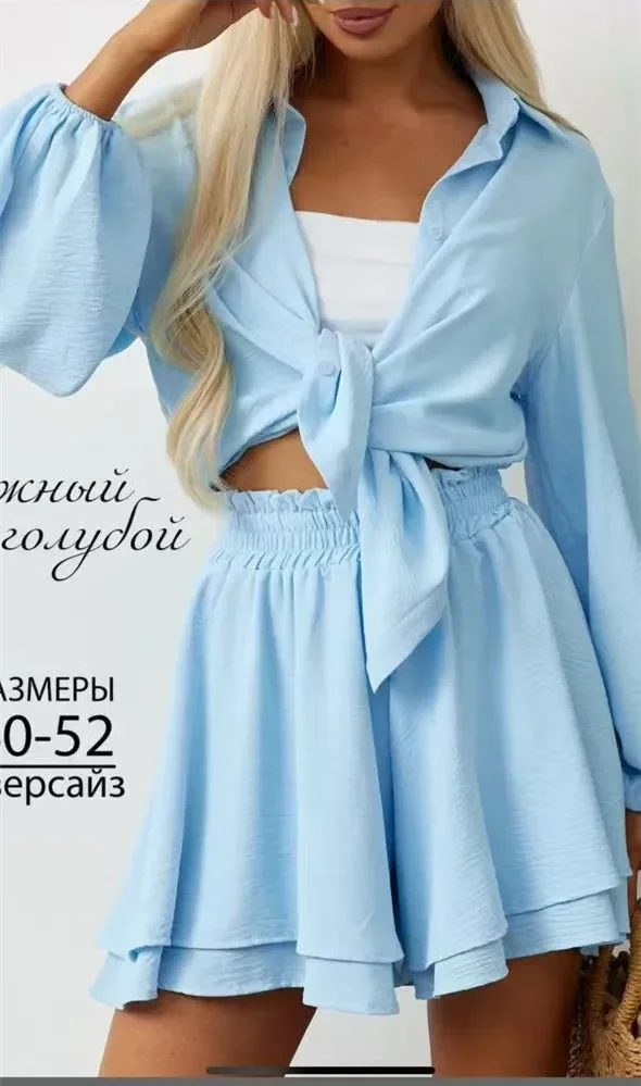 New Women 2 Piece Sets Casual Loose Short Sets Ladies Outfits Spa Holiday Baggy Fashion Shorts Suits Woman Summer Good-looking