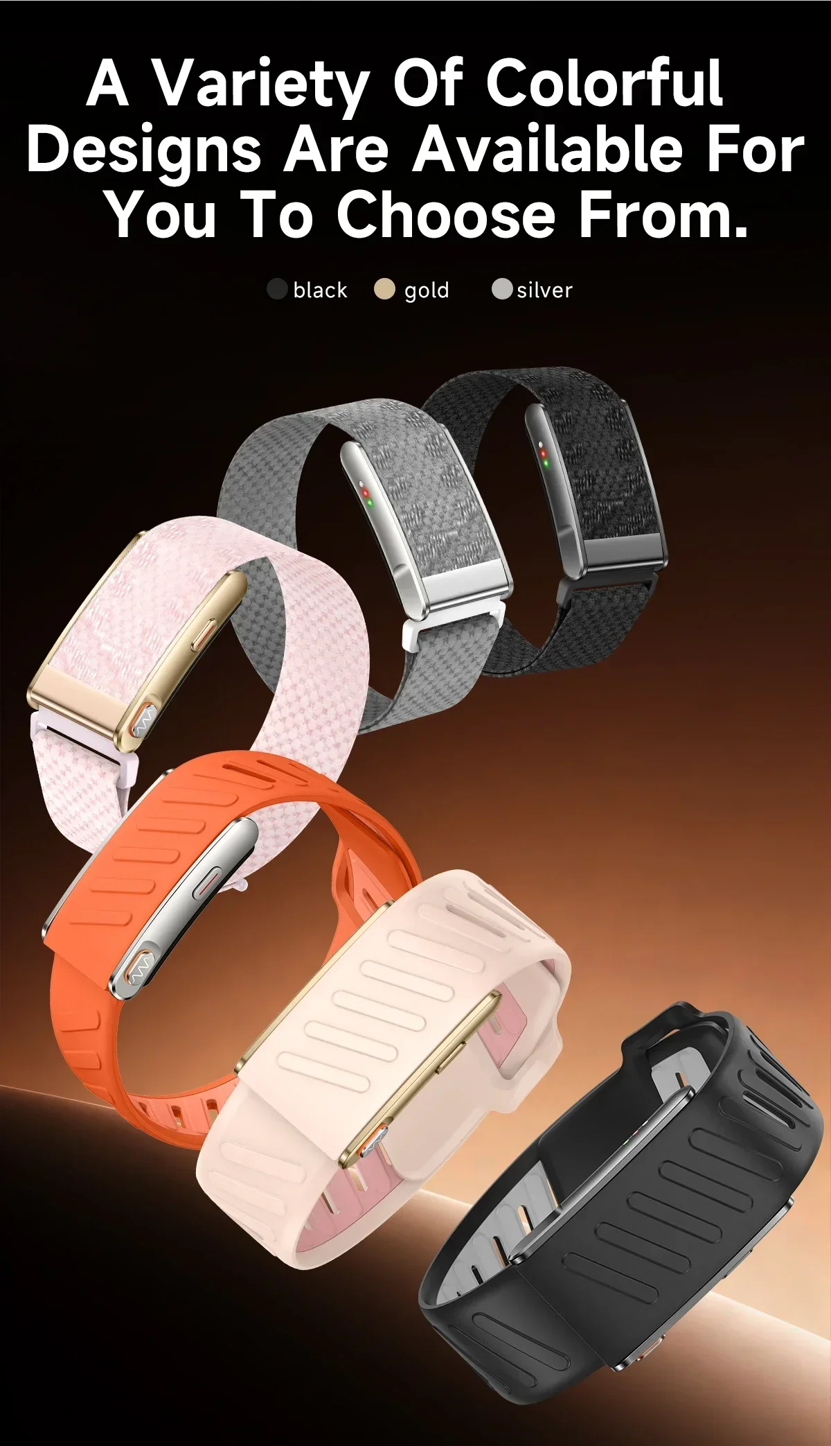 2026 Health Monitoring Smart Band with ECG, HRV, Blood Pressure, Sleep, Body Fat, BMI and Temperature Tracking description 22