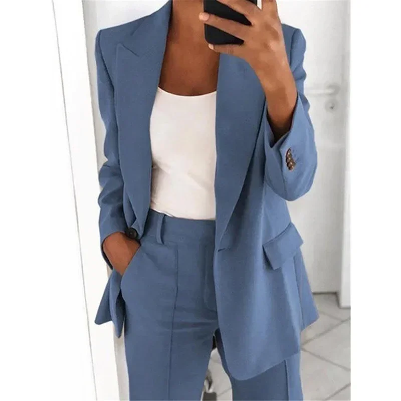 New High-quality Blazerwomen's Spring andautumn Explosion Style Fashion Lapel Slim Cardigan Temperament Largesize Blazer