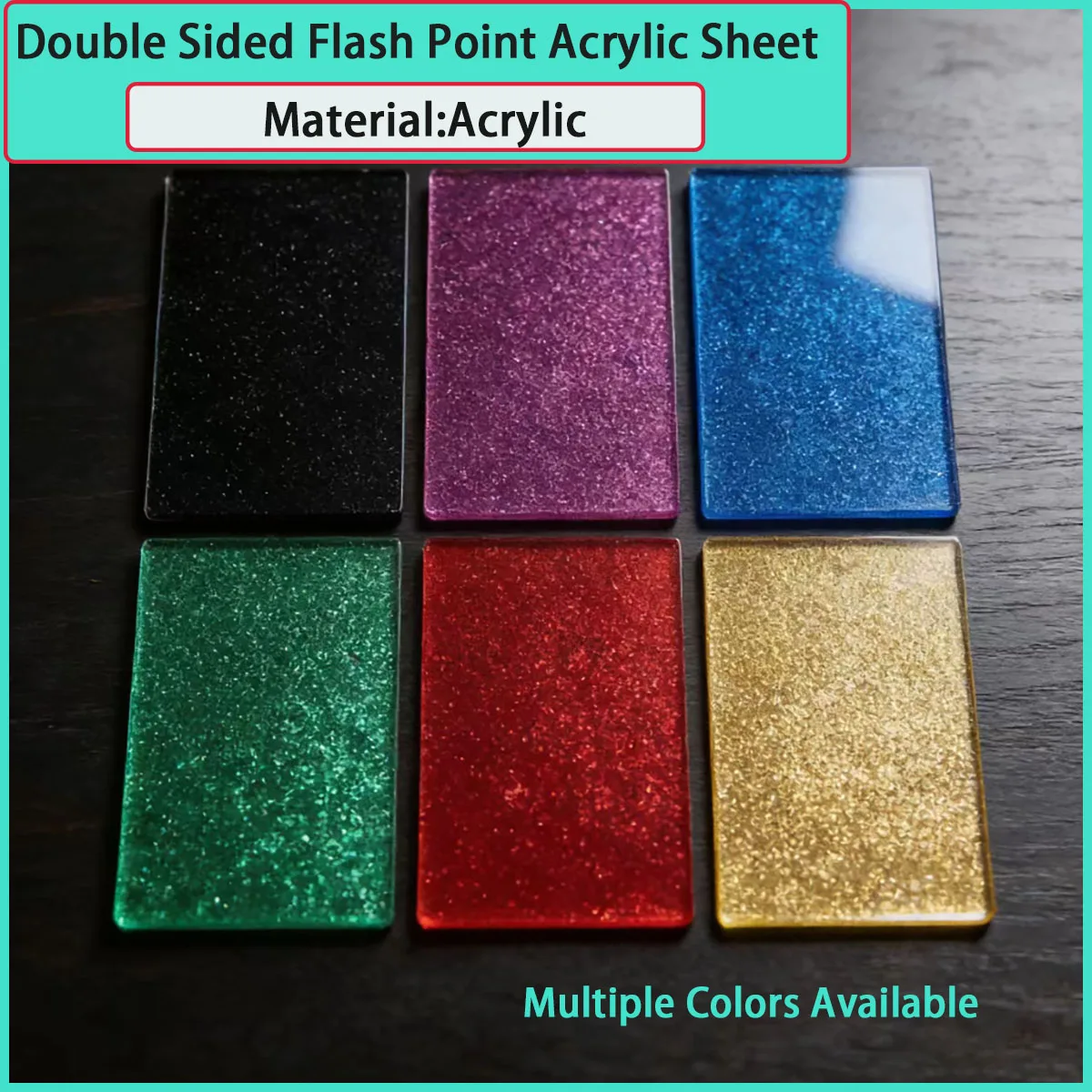 Double Sided Flash Point Acrylic Board PMMA - 3.0mm Thick, 28 Colors, Ideal for Decorations Handicrafts Jewelry