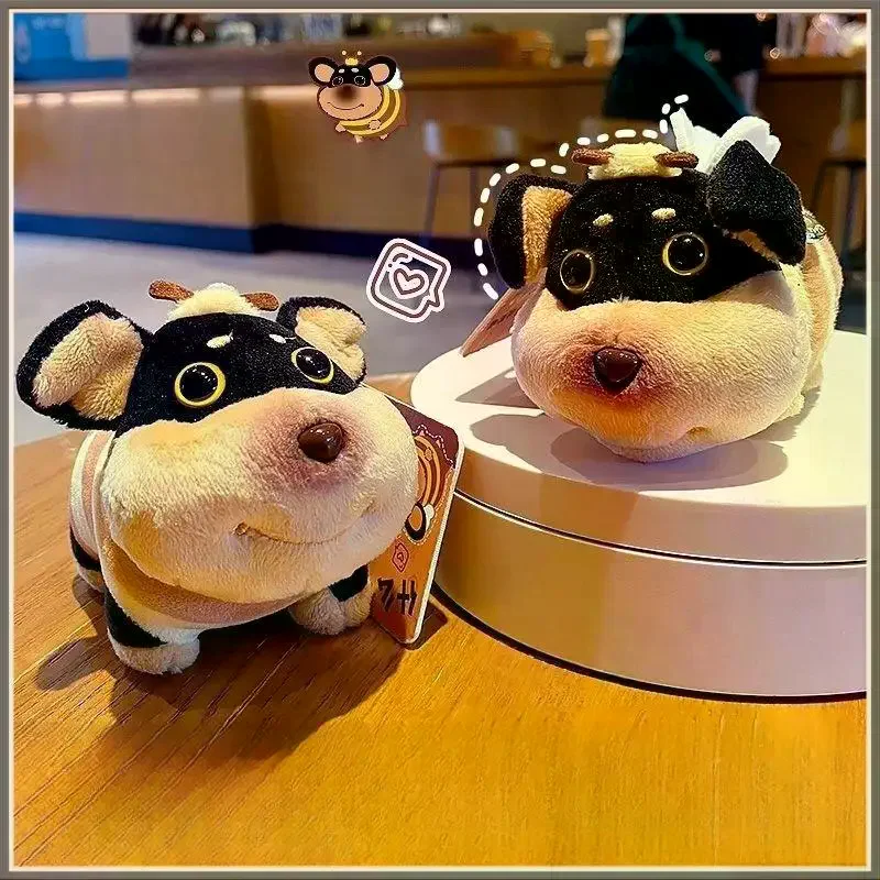 

1 шт., аксессуары для животных, милая портативная сумка для щенка пчелы, подвеска, мягкая уникальная плюшевая кукла-щенок, брелок для ключей, сумка, подвесное украшение