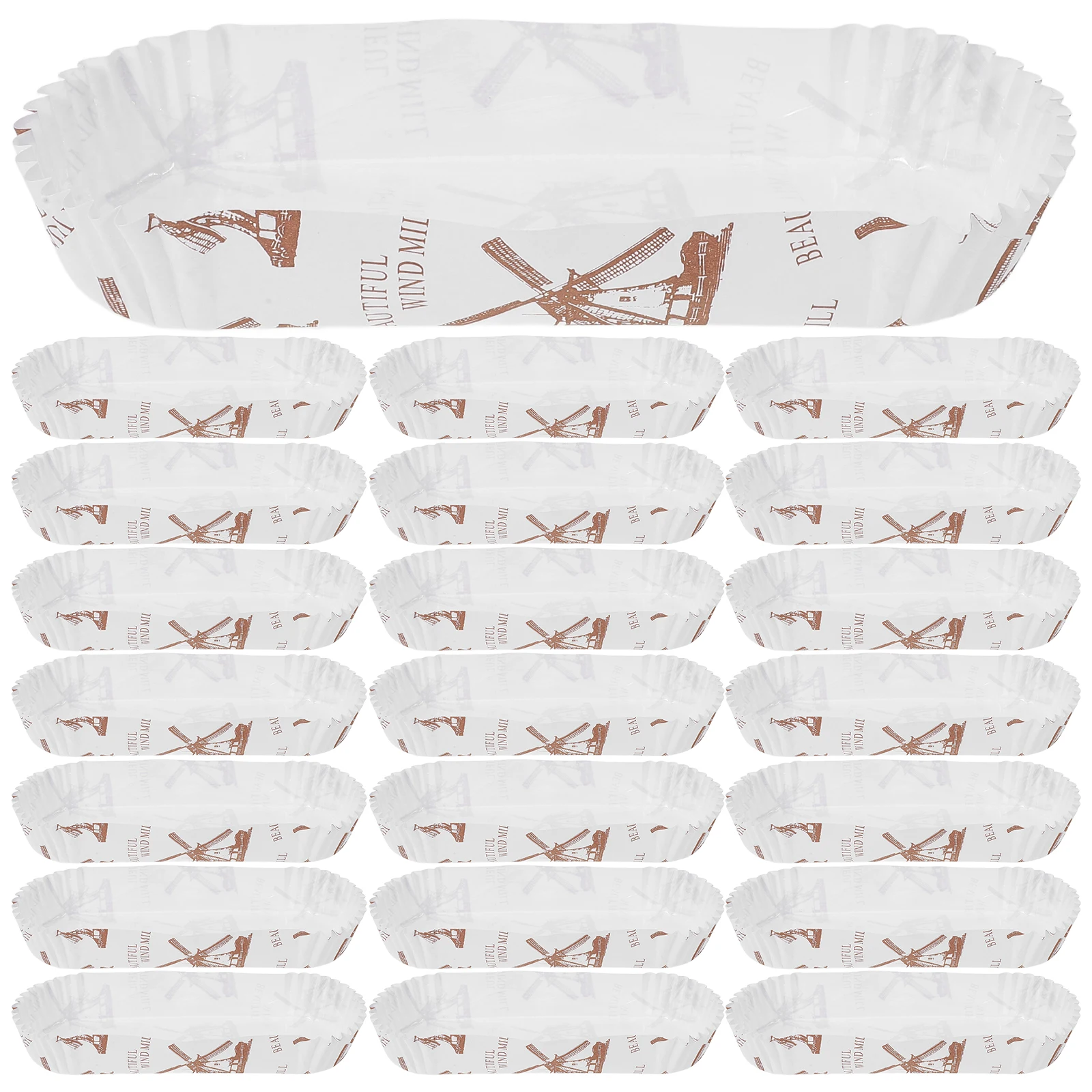 

100 pcs Hot Dog Tray Disposable Greaseproof Snack Packing Fried Food Container Picnic Party Lightweight Clean