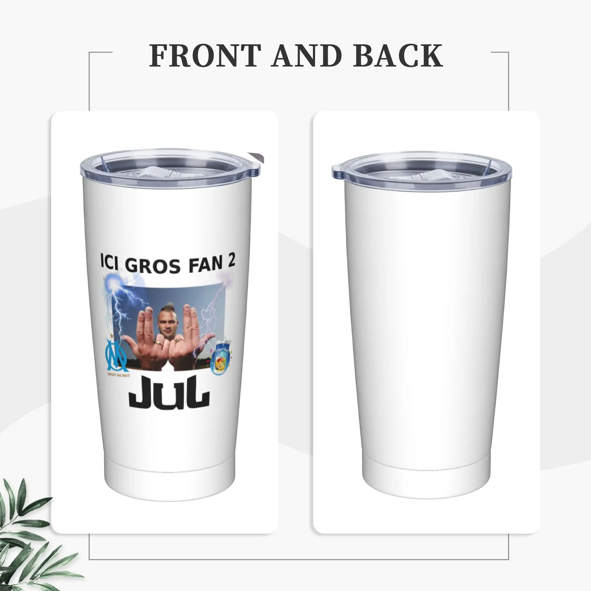 Stainless Steel Tumbler French Rapper Vote JUL  Thermal Mug  Leakproof Hot Drinks Car Mugs Travel Water Bottle