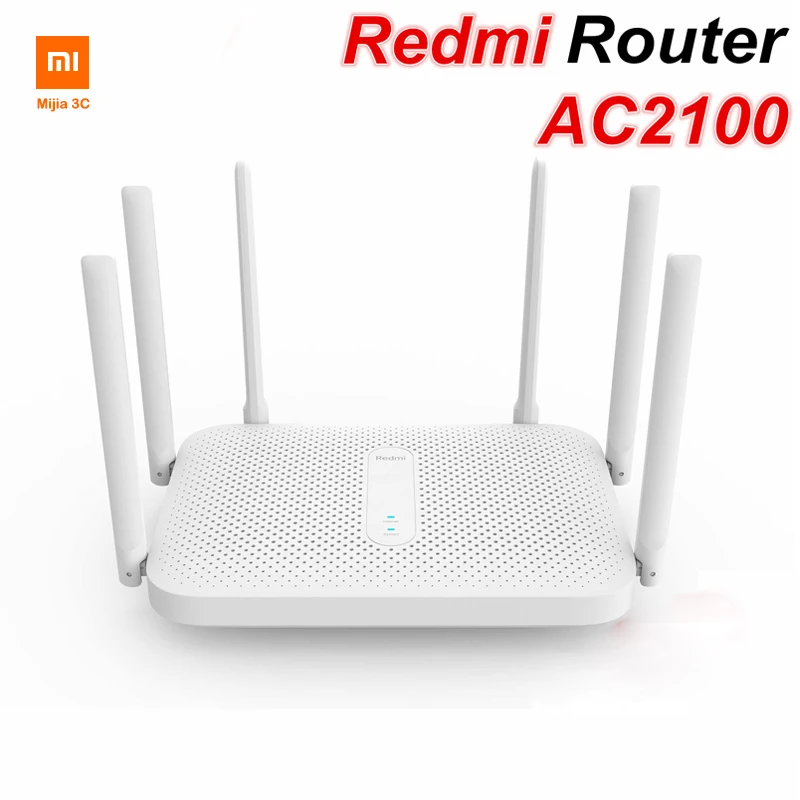 Xiaomi Redmi AC2100 Router Gigabit Dual-Band Draadloze Router Wifi Repeater Met 6 High Gain Antennes Bredere Dekking Gemakkelijk setup