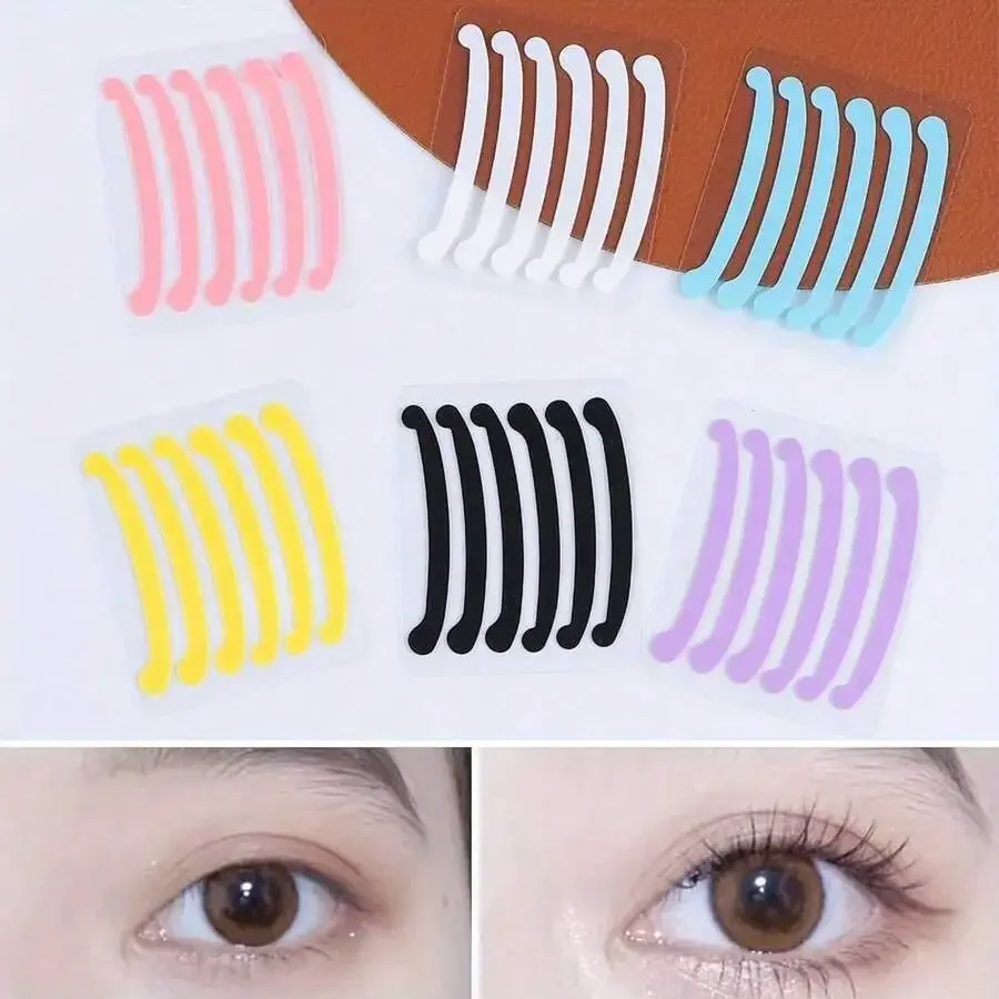 

Reusable Silicone Eyelash Lifting Stripes 6pcs Eye Lash Curler Pad Perm Ribbon Makeup Tool
