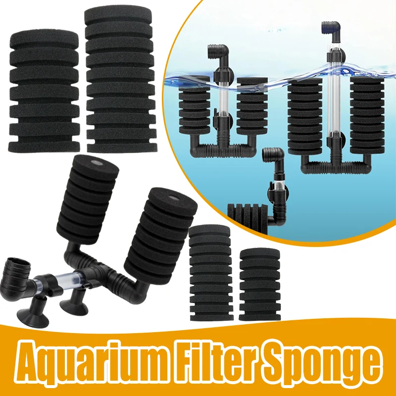 Aquarium Bio Sponge Filter Fish Tank Shrimp Pond Air Pump Biochemical Filtration Foam Aquarium Aquatic Pet Filters Accessories