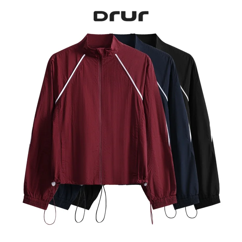 

DRUR Women’s Lightweight Sport Jacket and Zip Up Windbreaker Running Yoga Coat With Pocket Casual Long Sleeve Jogging Outerwear
