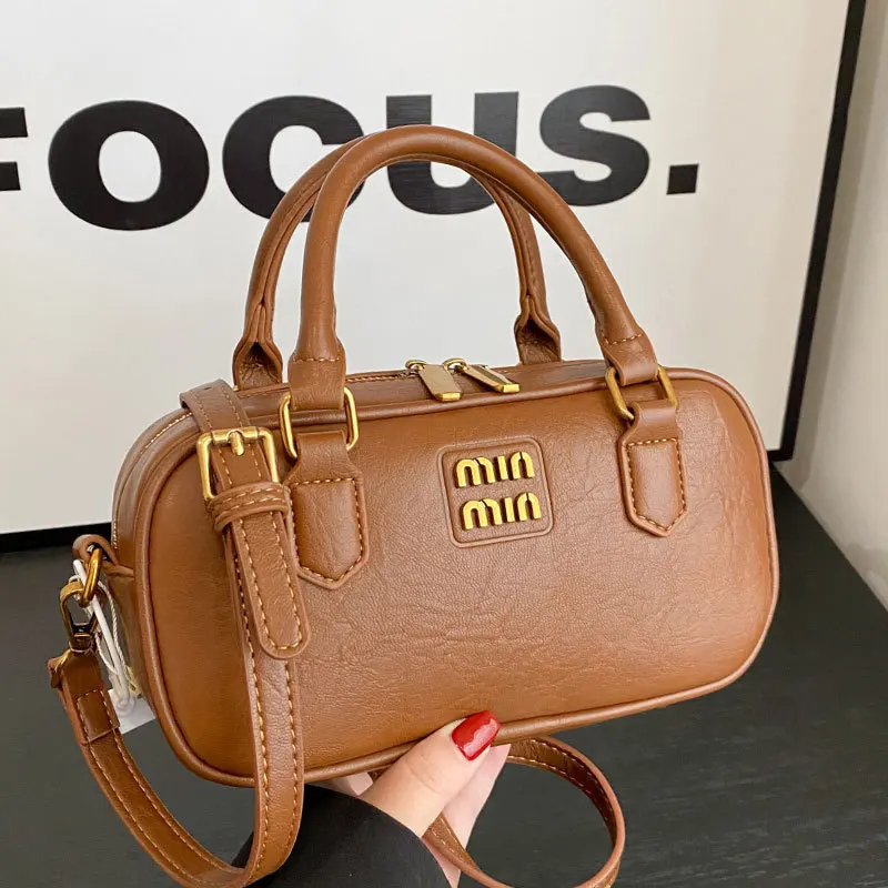 

2025 New Retro Boston Bag - Casual Handheld/Crossbody Purse for Women, Vintage Inspired Minimalist Style Daily Commuter Bag