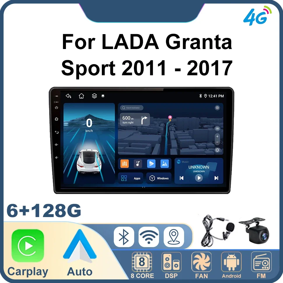 Android Auto Car Radio Audio for LADA Granta Sport 2011 - 2017 Multimedia Viedo Player GPS CarPlay Car Intelligent Systems Navi